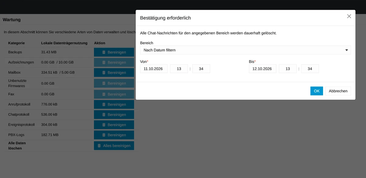 3CX: Backup bereinigen